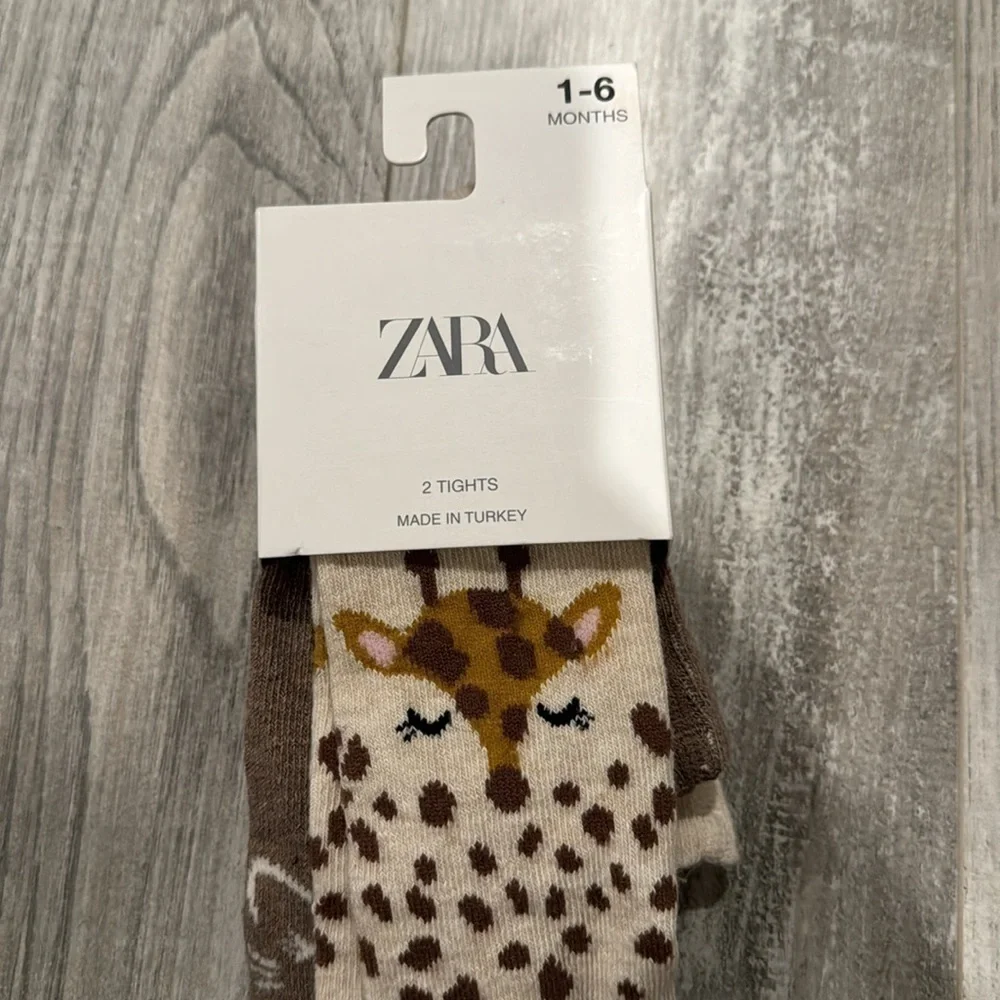 Zara Two Pack of Animal Tights